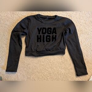 Alo Yoga High Cropped Crewneck Sweatshirt